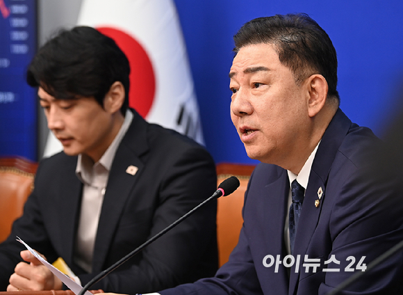 김병기 더불어민주당 당대표 직무대행 겸 원내대표가 28일 오전 서울 여의도 국회에서 열린 최고위원회의에서 발언하고 있다. [사진=곽영래 기자]