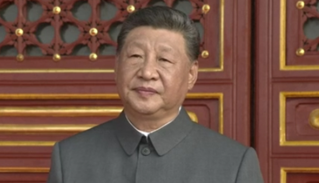 시진핑 국가주석이 전승절 기념사를 남기고 있다. [사진=연합뉴스]