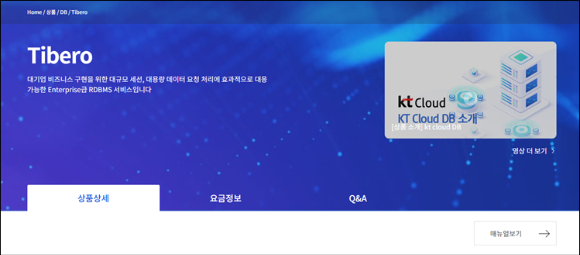 KT 클라우드 환경에서 제공되는 티베로의 TAC 서비스 [사진=티맥스티베로]