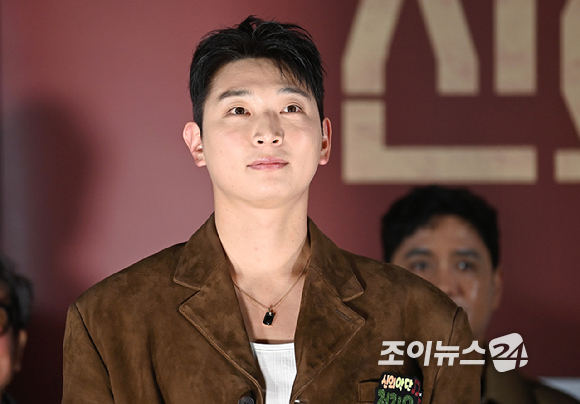 배우 박시후가 8일 서울 용산구 CGV 용산아이파크몰에서 열린 영화 '신의 악단' 제작보고회에 참석하고 있다 [사진=곽영래 기자]