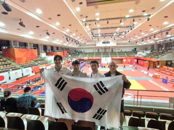 이정진이 일본에서 열린 '2026 아이치&middot;나고야 장애인아시아경기대회'의 '유도 경기' 일정에 동행했다. [사진=대한장애인 유도협회]