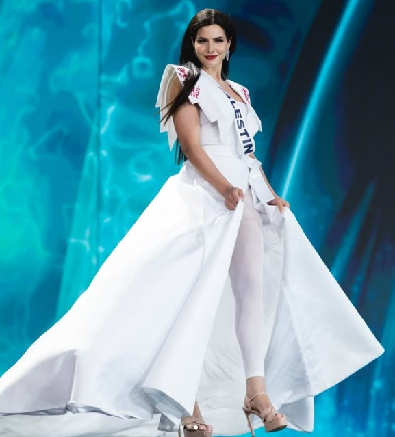 미스 유니버스 2025 대회에 팔레스타인 대표로 참가한 나딘 아유브(27) [사진=나딘 아유브 인스타그램]