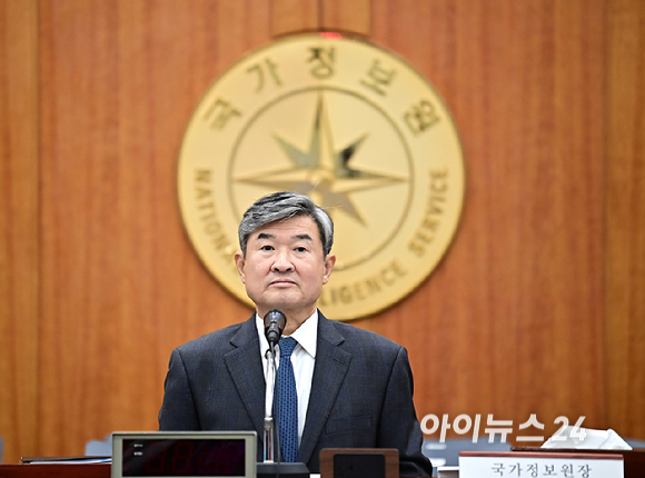 조태용 국정원장이 29일 오전 서울 내곡동 국정원에서 열린 국회 정보위 국정원 국정감사에 참석하고 있다. [사진=곽영래 기자]