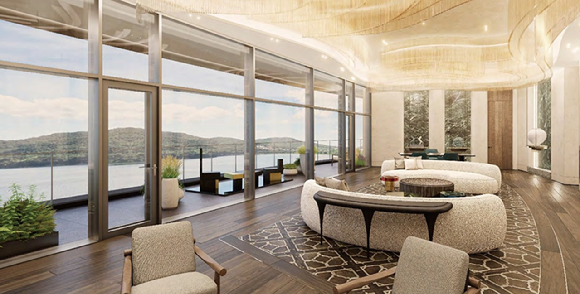 소노캄 경주 실외 풀장에서 보는 보문호수. [사진=박은경 기자]