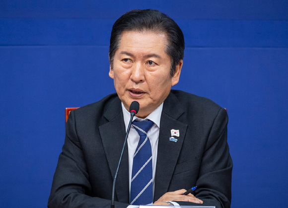 더불어민주당 정청래 대표가 20일 국회에서 열린 호남 발전과제 보고회에서 발언하고 있다. 2025.11.20 [사진=연합뉴스]