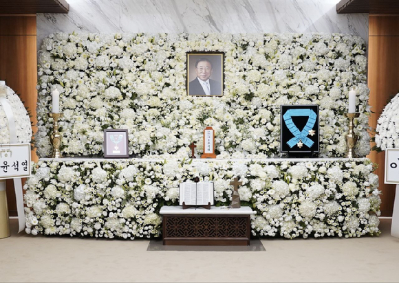 서울 신촌세브란스병원 장례식장에 마련된 조석래 효성그룹 명예회장 빈소. [사진=효성그룹]
