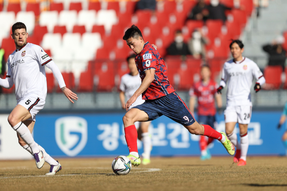 김천 조규성. [사진=한국프로축구연맹]