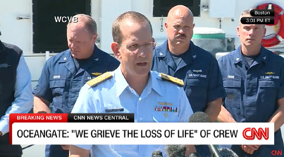 CNN 등 외신들은 22일(현지시간) 타이타닉호을 보러 갔다가 실종된 관광용 심해 잠수정 타이탄은 치명적인 폭발로 인해 탑승객 전원이 사망했다고 보도했다. [사진=CNN]