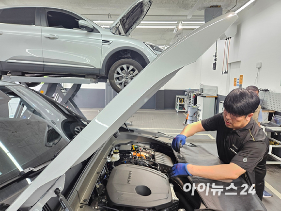 르노코리아 원주대리점 케어 서비스 센터 내부 모습. [사진=설재윤 기자]