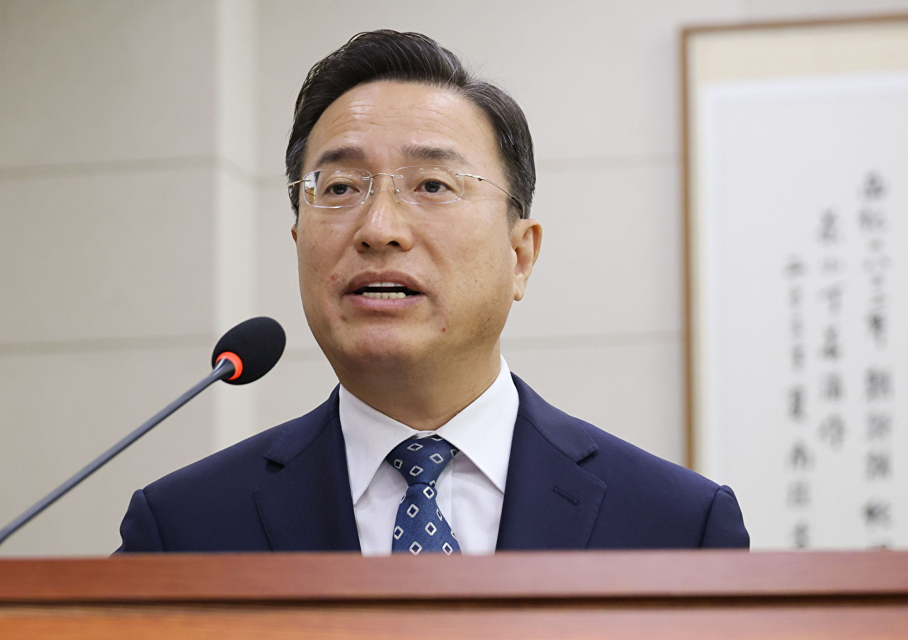 이정현 검찰총장 직무대행이 22일 국회 법제사법위원회에서 열린 공소청(구 대검찰청)에 대한 국정감사에 출석해 업무보고를 하고 있다. 2026.10.22 [사진=연합뉴스]