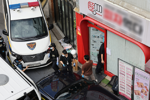 사진은 서울 관악구 피자가게에서 흉기를 휘둘러 3명을 살해한 혐의를 받는 41세 김동원. [사진=서울경찰청]