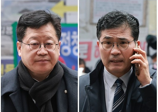 '돈 봉투 살포 의혹'에 휩싸인 김관영 전북특별자치도지사가 1일 도청에서 취재진에게 "청년들에게 대리비를 줬다가 회수했다"며 "당 윤리감찰단에 있는 그대로 소명하겠다"고 밝히고 있다. 2026.4.1 [사진=연합뉴스]