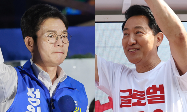 정원오 더불어민주당 서울시장 후보(왼쪽), 오세훈 국민의힘 후보 [사진=연합뉴스]