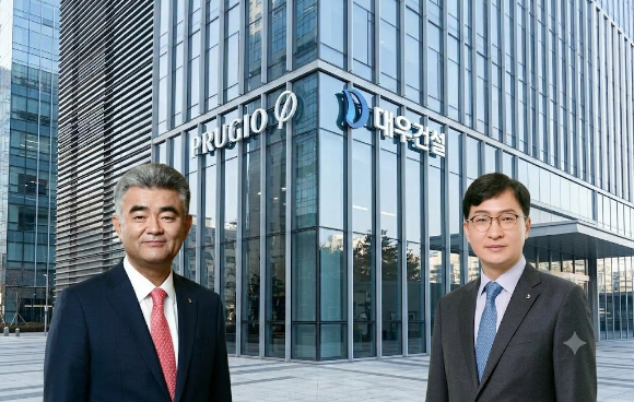 정원주 대우건설 회장(왼쪽)과 이강석 대표 [사진=생성형 AI]