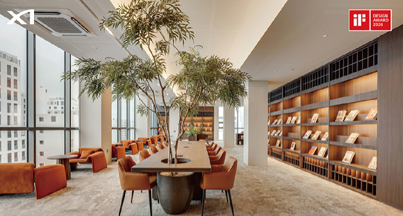 'iF 디자인 어워드 2026' 주거 인테리어 부문으로 수상한 메이플자이 커뮤니티 클럽 자이안 이미지. [사진=GS건설]