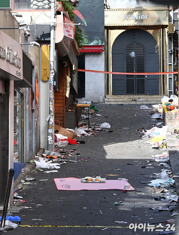 '이태원 참사' 현장 모습. [사진=김성진 기자]
