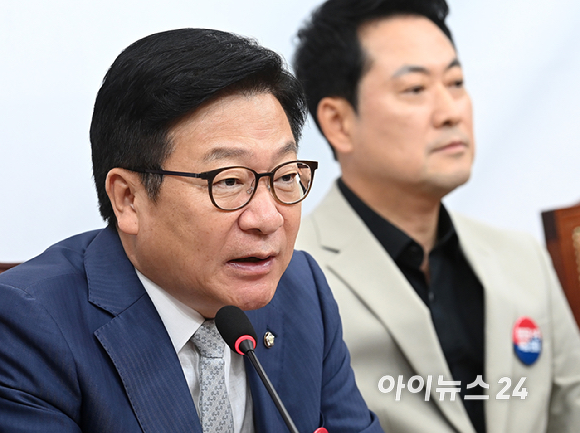 정점식 국민의힘 원내대표가 9일 서울 여의도 국회에서 열린 최고위원회의에서 발언하고 있다. [사진=곽영래 기자]