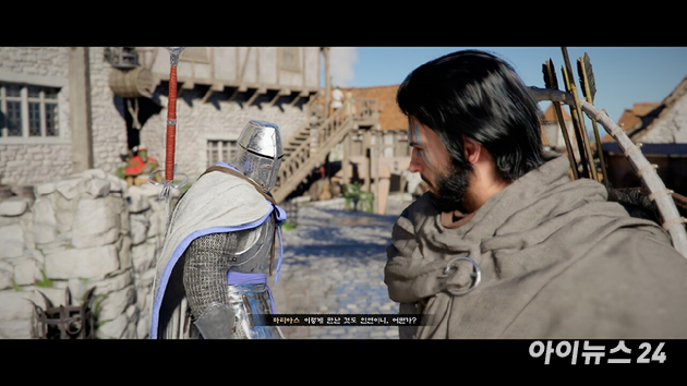 펄어비스 '붉은사막' 게임 플레이 화면. [사진=박정민 기자]