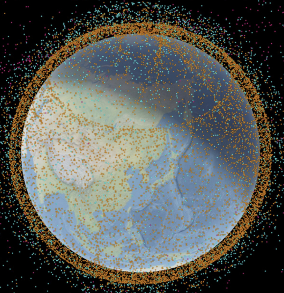 현재 지구 대기권은 인공위성과 우주쓰레기 등으로 포화상태에 이르고 있다. [사진=AstriaGraph]