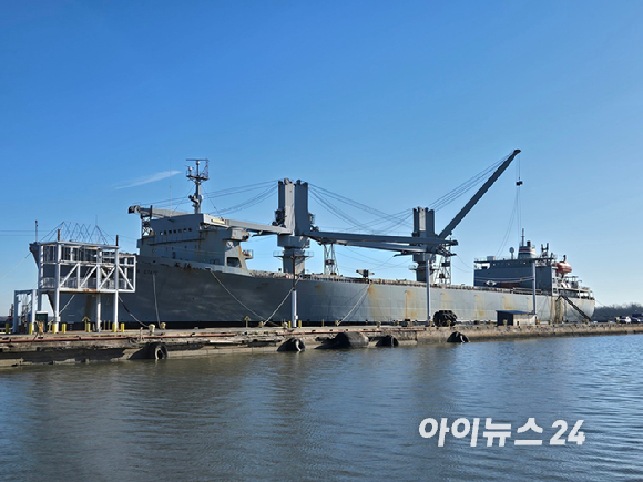 미국 펜실베이니아주 필라델피아에 위치한 한화 필리조선소 전경. [사진=최란 기자]