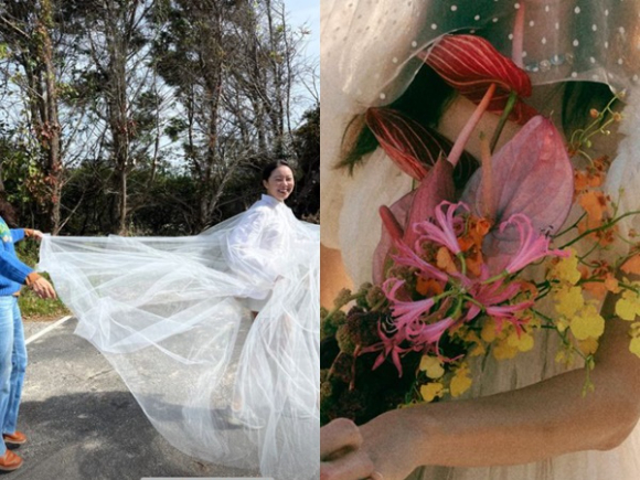 공효진이 웨딩드레스를 공개했다. [사진=공효진 인스타그램]