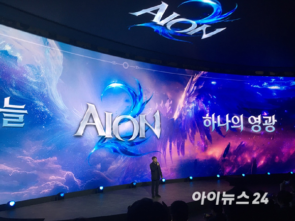 이성구 총괄 프로듀서가 '호라이즌 스틸 프론티어스'를 최초 공개했다. [사진=문영수 기자]