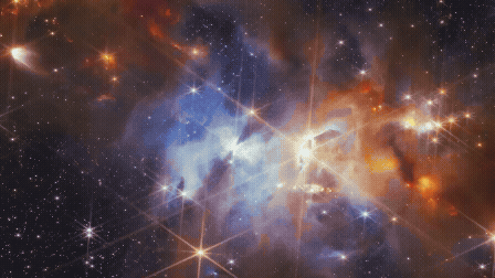 지구로부터 1300광년 떨어진 뱀자리 성운의 EC 53(동그라미). [사진=NASA]