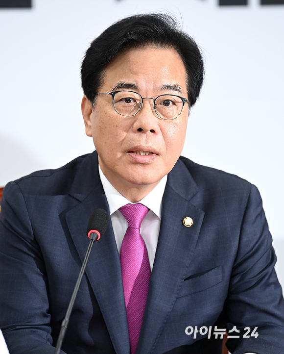 송언석 국민의힘 비상대책위원장 겸 원내대표가 7일 오전 서울 여의도 국회에서 열린 비상대책위원회의에서 발언하고 있다. [사진=곽영래 기자]