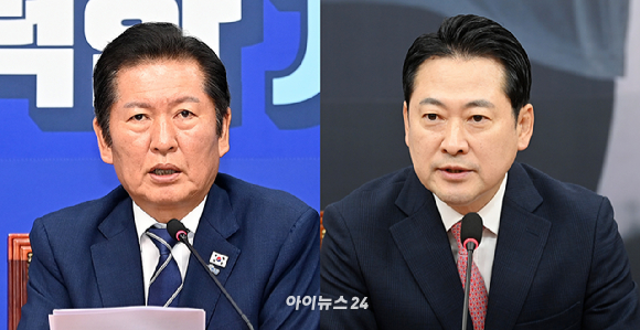 사진 왼쪽부터 정청래 더불어민주당 대표, 장동혁 국민의힘 대표. [사진=아이뉴스24 DB]