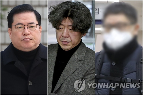 (왼쪽부터)유동규 전 성남도시개발공사 기획본부장, 남욱 변호사, 정영학 회계사 [사진=연합뉴스]