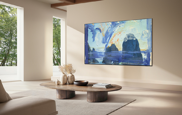 삼성전자 마이크로 RGB를 통해 니나 존슨 갤러리 '조지 넬슨 프레스턴(George Nelson Preston)'의 'Apenas Cinco Semanas Da Kissama e as Colinas Do Brasil Nos Surpreenderam'을 감상할 수 있다. [사진=삼성전자]