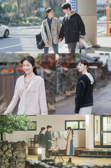 티빙 오리지널 '유미의 세포들2'에서 김고은, 박진영이 제주도로 여행을 떠난다.  [사진=티빙]
