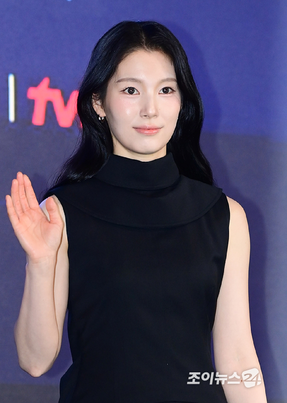 배우 한동희가 6일 오후 서울 광진구 풀만 앰배서더 서울 이스트폴에서 열린 티빙 오리지널 '취사병 전설이 되다' 제작발표회에 참석하고 있다. [사진=정소희 기자]
