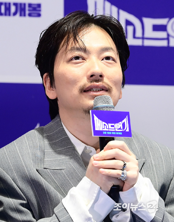 배우 이동휘가 13일 오후 서울 삼성동 메가박스 코엑스에서 열린 영화 '메소드 연기'(감독 이기혁) 언론시사회에 참석하고 있다. [사진=정소희 기자]