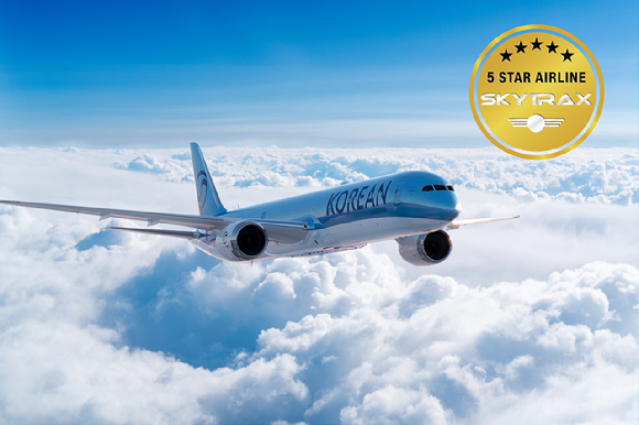 대한항공은 영국 '스카이트랙스'의 '월드 에어라인 스타 레이팅'에서 6년 연속 최고 등급인 '5성 항공사'로 선정됐다고 30일 밝혔다. [사진=대한항공]