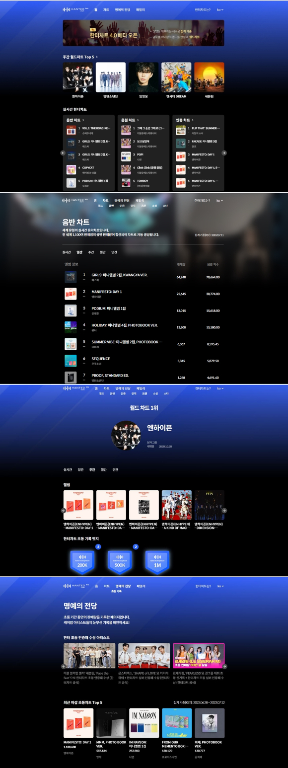 한터차트 개편 관련 이미지 [사진=한터차트]