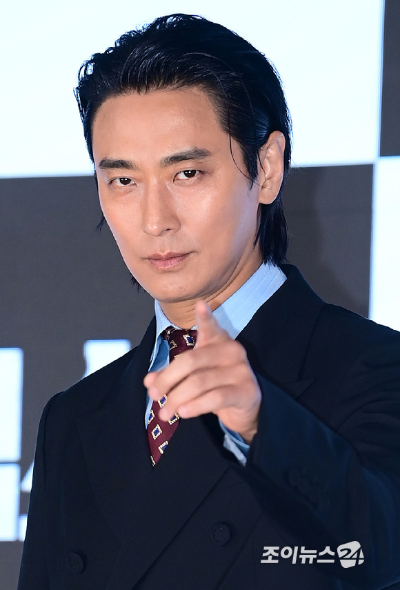 배우 주지훈이 10일 오후 서울 구로구 더세인트에서 열린 ENA 월화드라마 '클라이맥스' 제작발표회에서 참석하고 있다. [사진=정소희 기자]