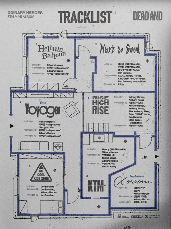 엑스디너리 히어로즈 신보 트랙리스트 이미지 [사진=JYP엔터테인먼트]