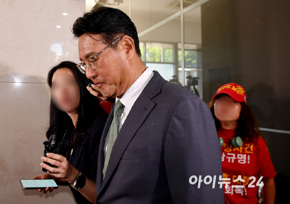 김태효 전 국가안보실 1차장이 11일 오후 서울 서초구 순직 해병 특별검사팀 사무실로 출석하고 있다. [사진=곽영래 기자]