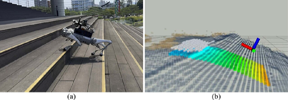 드림워크++가 가파른 게단을 오르고 있다. [사진=KAIST]