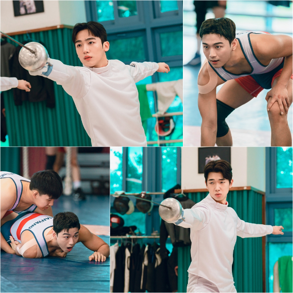'트라이' 김요한이 럭비복 아닌 펜싱복을 입어 이목을 집중시킨다. [사진=SBS ]