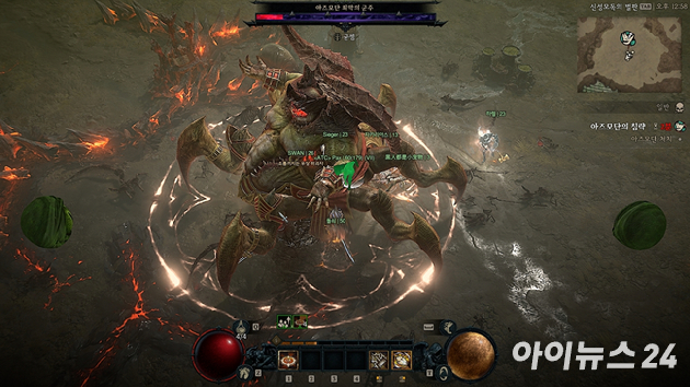 블리자드 '디아블로4' 성기사 얼리 액세스 플레이 화면. [사진=박정민 기자]