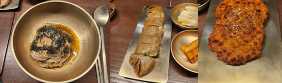 송원엽 교촌에프앤비 글로벌미주&middot;신사업부문 혁신리더는 21일 서울 여의도동 메밀단편에서 진행된 '메밀단편 미디어 시식회'에서 메밀단편 브랜드를 소개하고 있다. [사진=전다윗 기자]