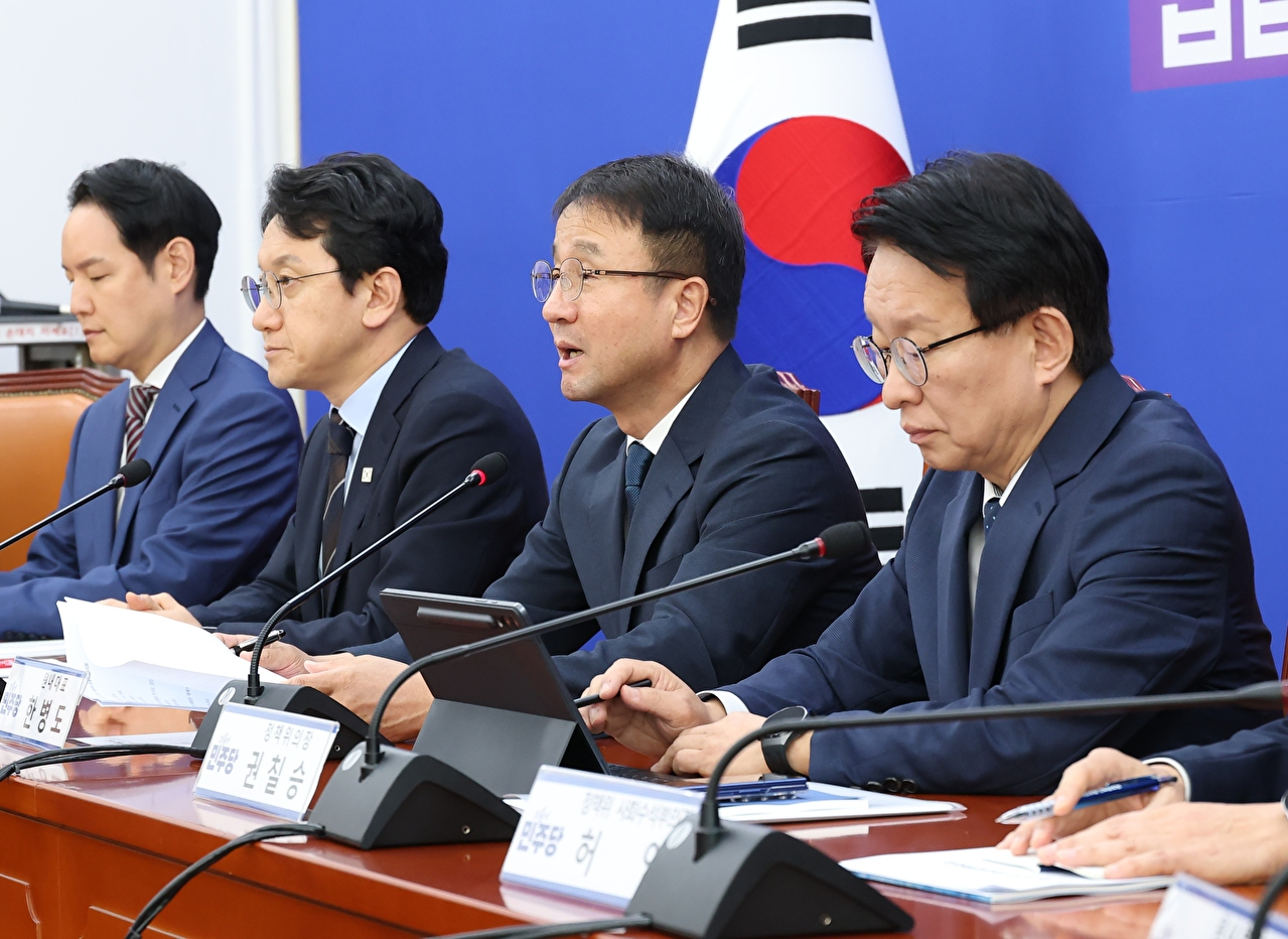 더불어민주당 한병도 원내대표가 29일 국회에서 열린 원내대책회의에서 발언하고 있다. 2026.9.29 [사진=연합뉴스]