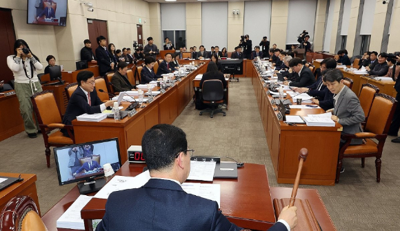 12일 국회에서 열린 행정안전위원회 전체 회의에서 충남대전, 전남&middot;광주, 대구경북 지역의 행정통합을 위한 특별법과 관련한 논의가 한창이다. [사진=연합뉴스]