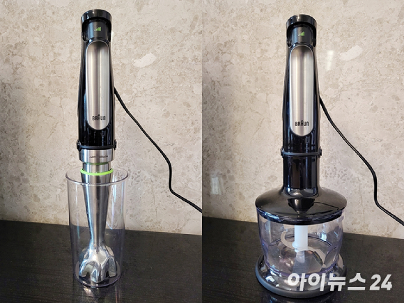 브라운 핸드블렌더 'MQ 7035X' 구성품 [사진=서민지 기자]