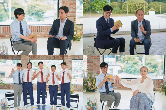 vN '유 퀴즈 온 더 블럭'에 출연한 이소라가 유재석과 기념 사진을 촬영하고 있다. [사진=tvN]