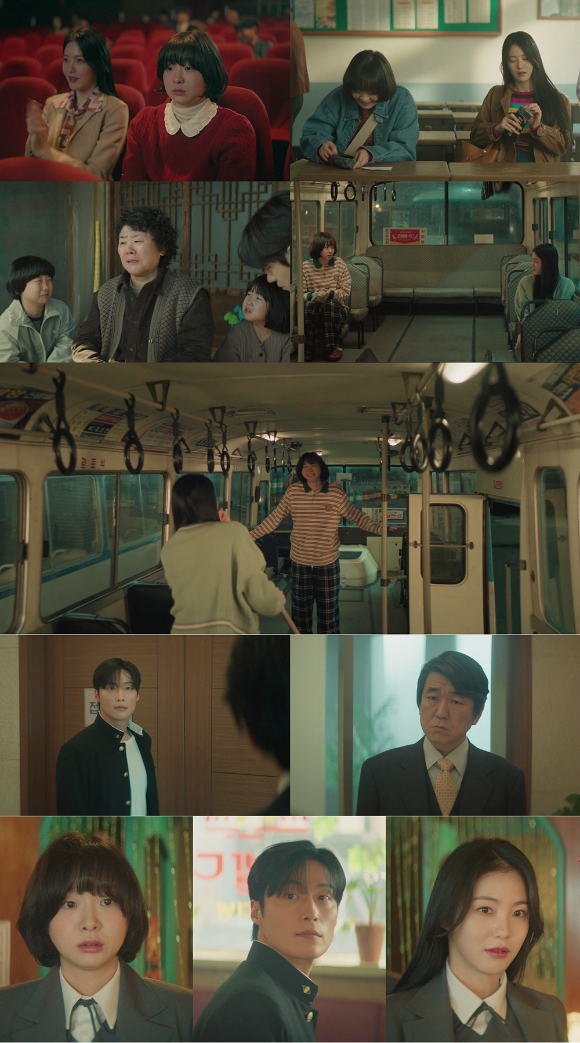 '백번의 추억' 김다미, 신예은, 허남준이 재회했다. [사진=JTBC 방송화면 캡처]