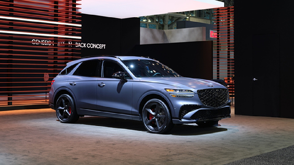 2026 뉴욕 국제 오토쇼에 전시된 제네시스 GV70 그래파이트 에디션 [사진=제네시스]