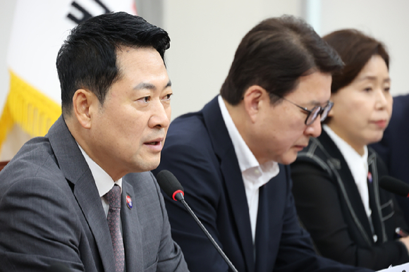 국민의힘 장동혁 대표가 23일 국회에서 열린 최고위원회의에 참석, 발언하고 있다. 2026.7.23 [사진=연합뉴스]